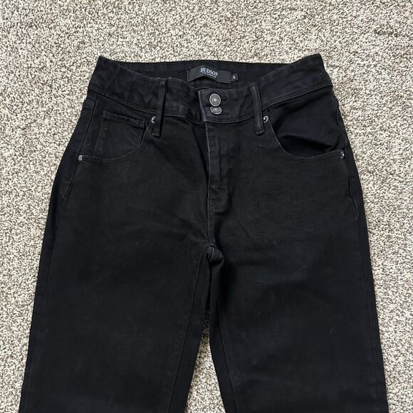 Hudson black straight leg jeans size 4 - Picture 3 of 12